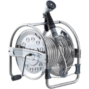 オールステンレス蛇腹ホースリール 15m SSD15J ハタヤ ホースリール