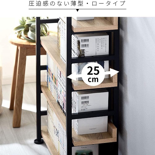 スリム ブックシェルフ OK 00-242-ok オーク ワイエムワールド 書棚