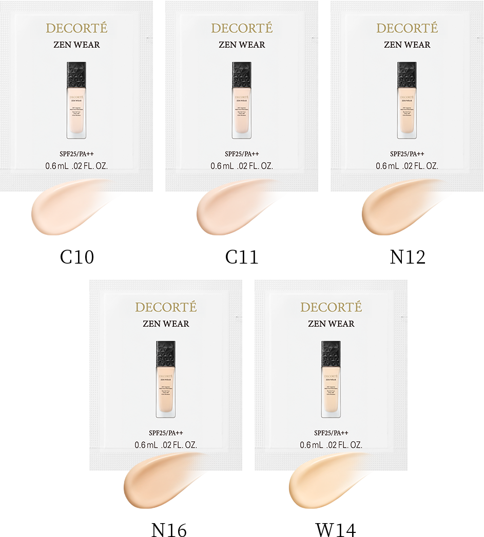 ゼン ウェア サンプル 5色セット | DECORTÉ（コスメデコルテ）公式