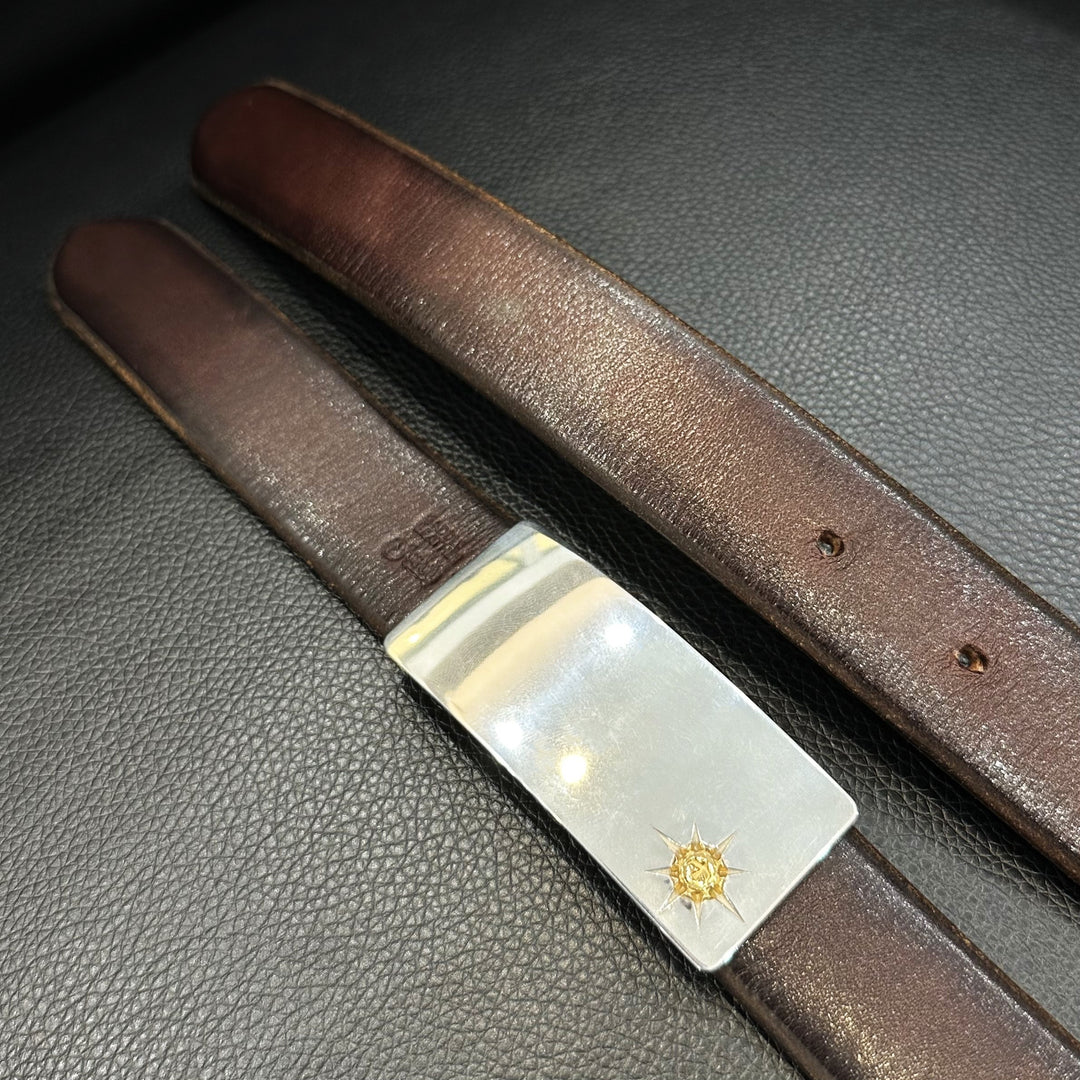 ゴローズ goro's [超美品]3cm固定式バックルベルト(コゲ茶) – DELTAone