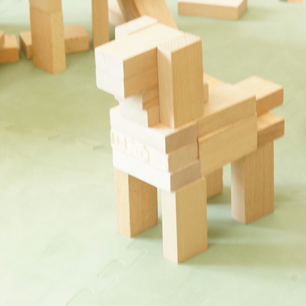 日本製の積み木【レンガ積木】 木のおもちゃデポー