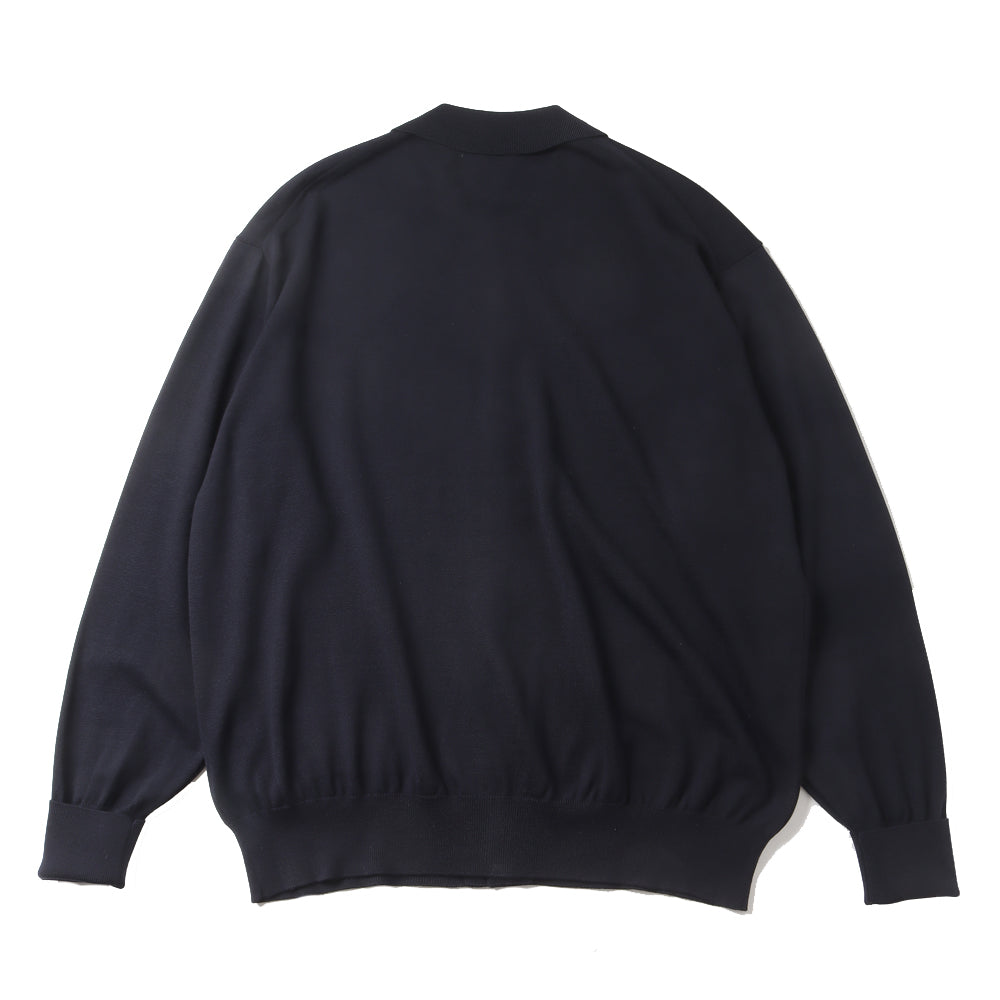 A.PRESSE (ア プレッセ) Wool Knit Polo Collar Cardigan 24AAP-03-07K
