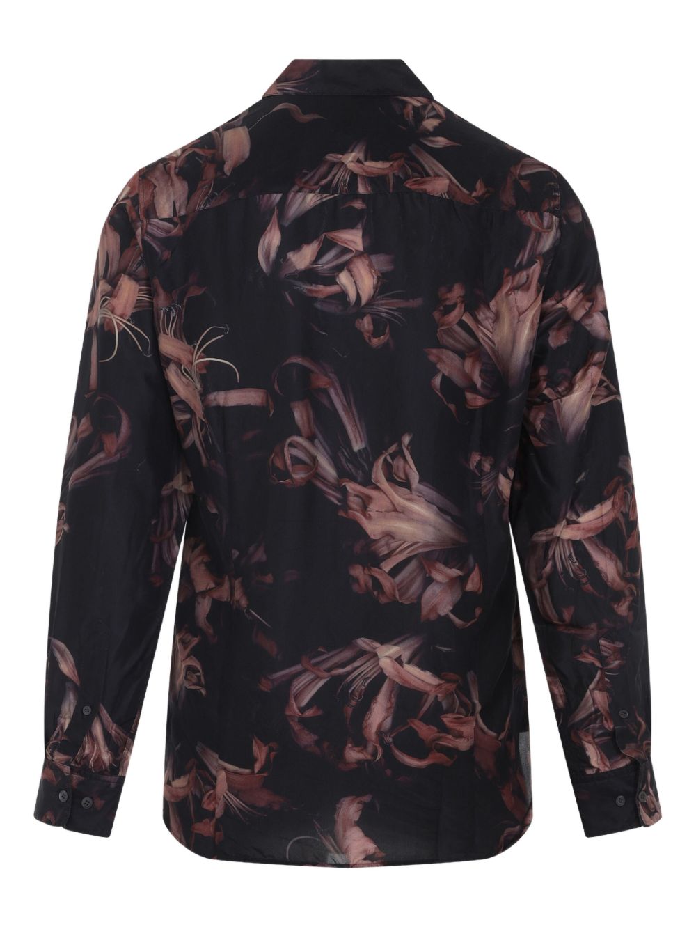 Black carvies graphic-print shirt Dries van noten - men - DRIES
