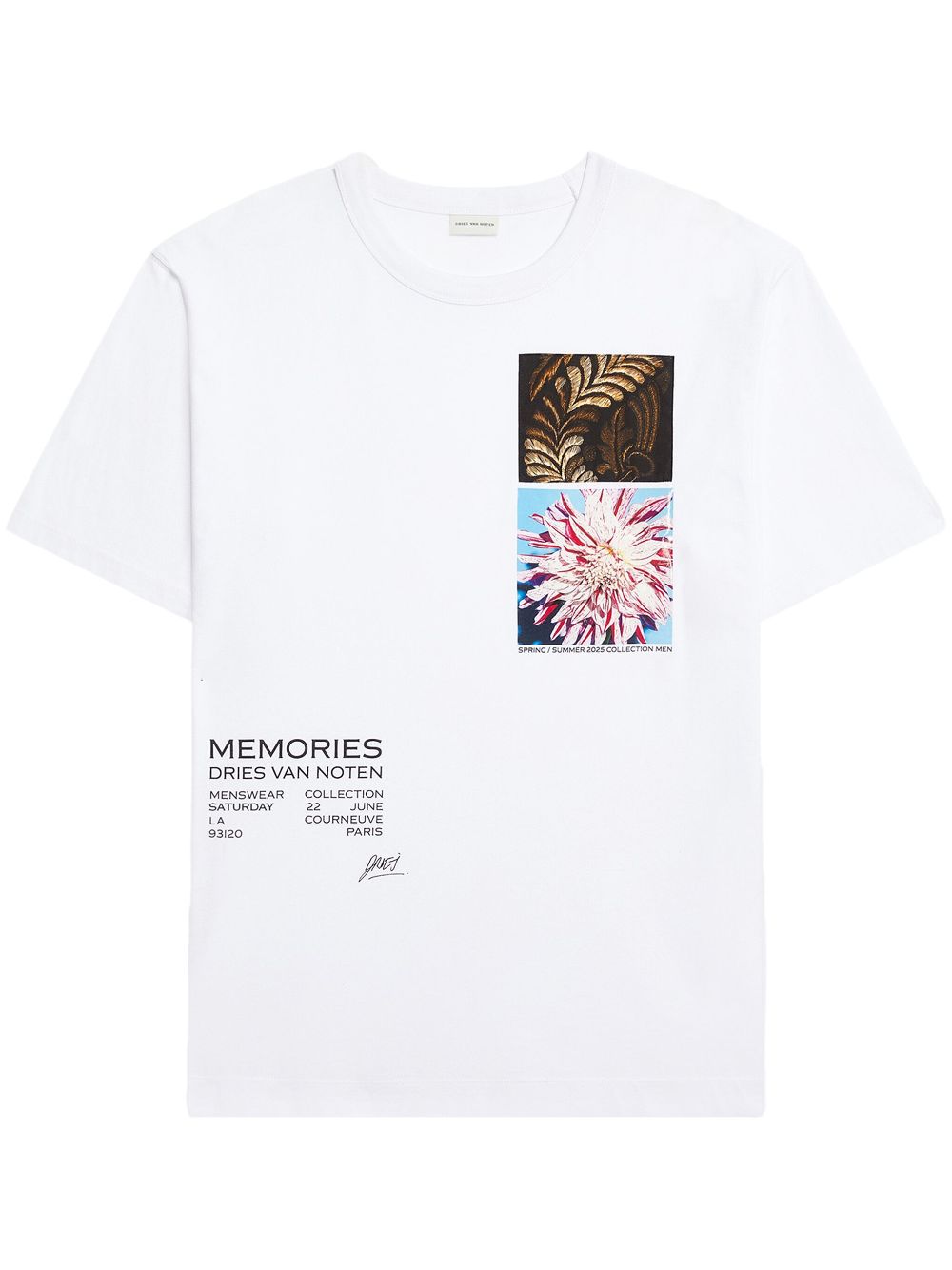 White orchids printed t-shirt Dries van noten - men - DRIES VAN