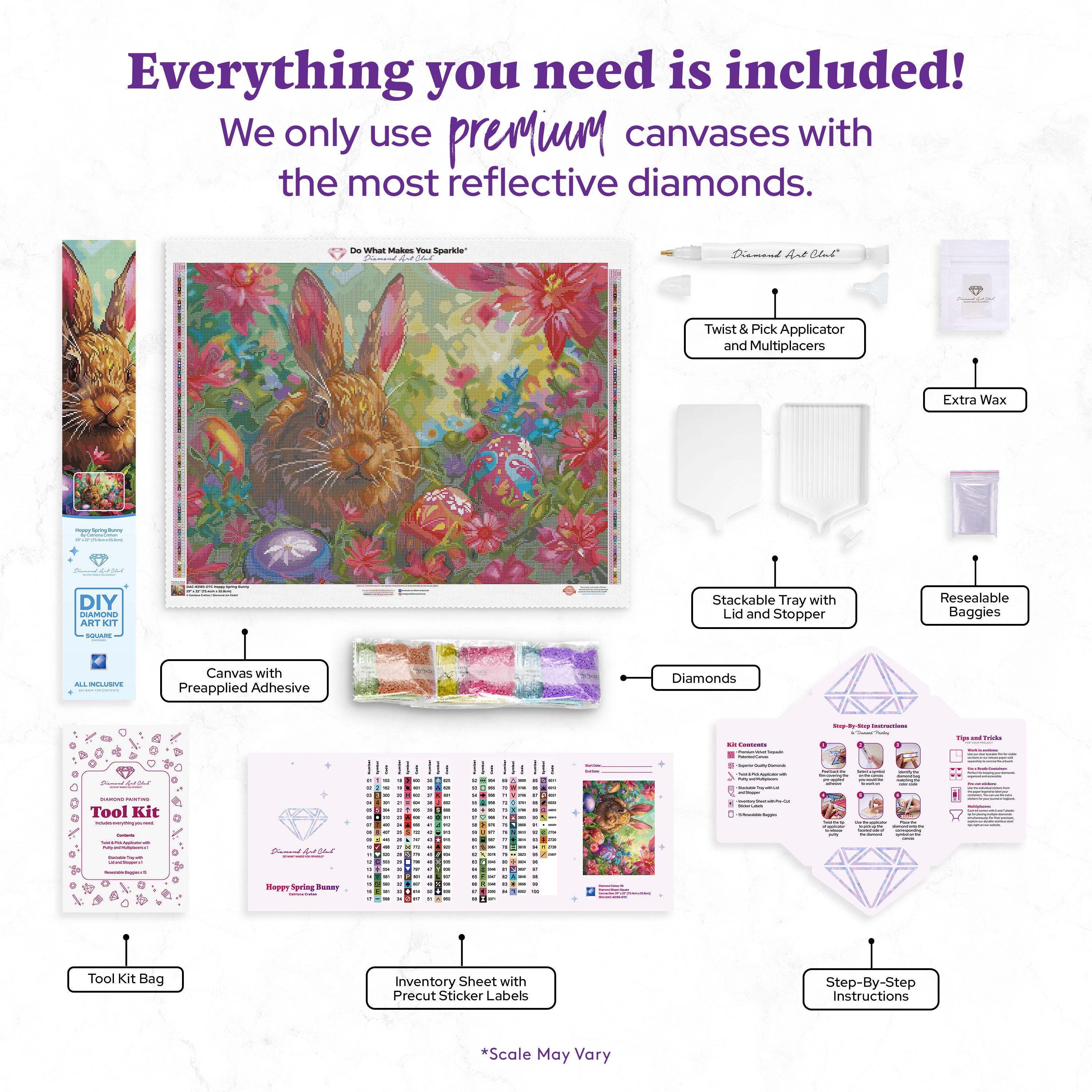 Hoppy Spring Bunny – Diamond Art Club