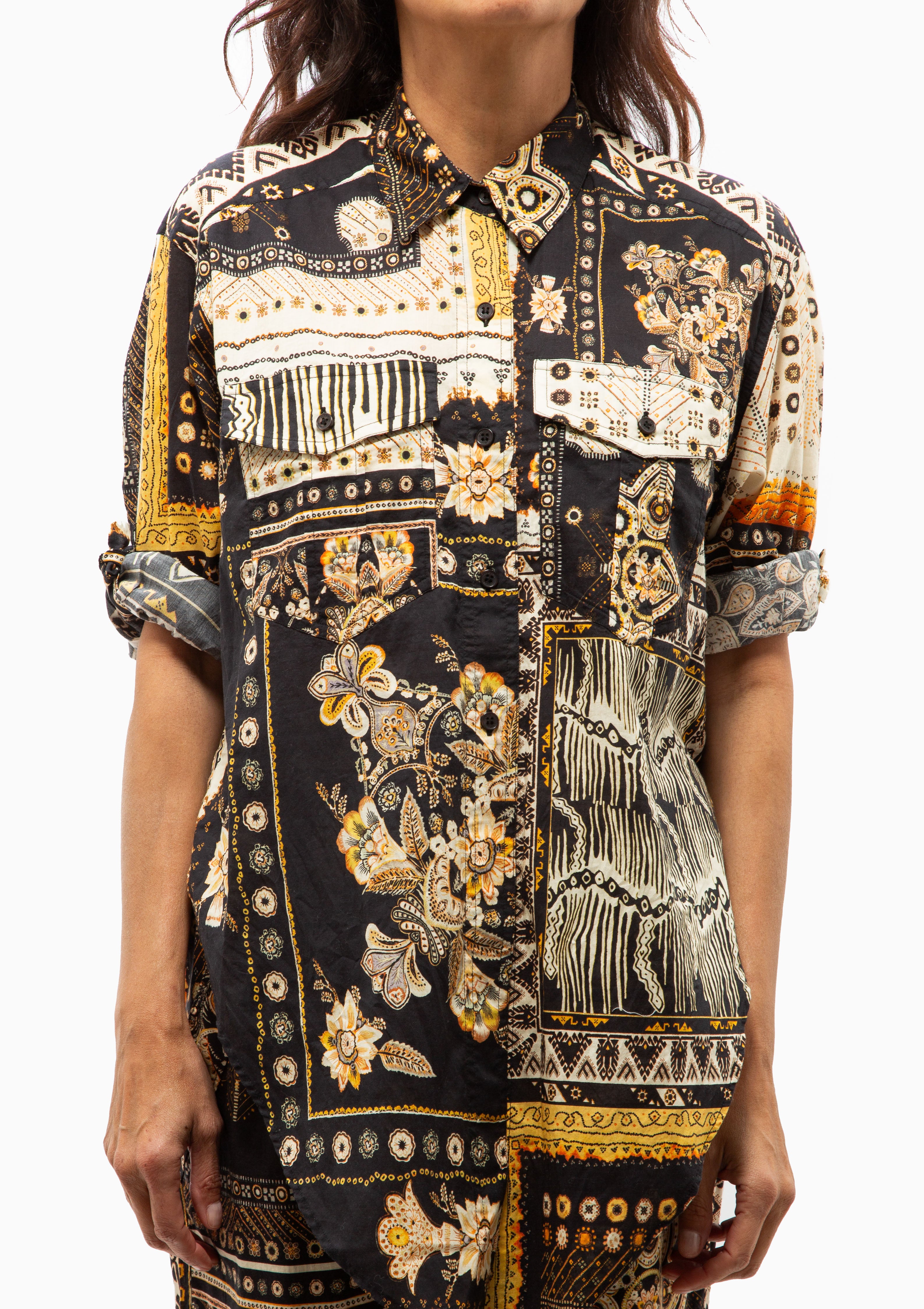 Isabel Marant Étoile | Nathy Shirt | Black/Ochre