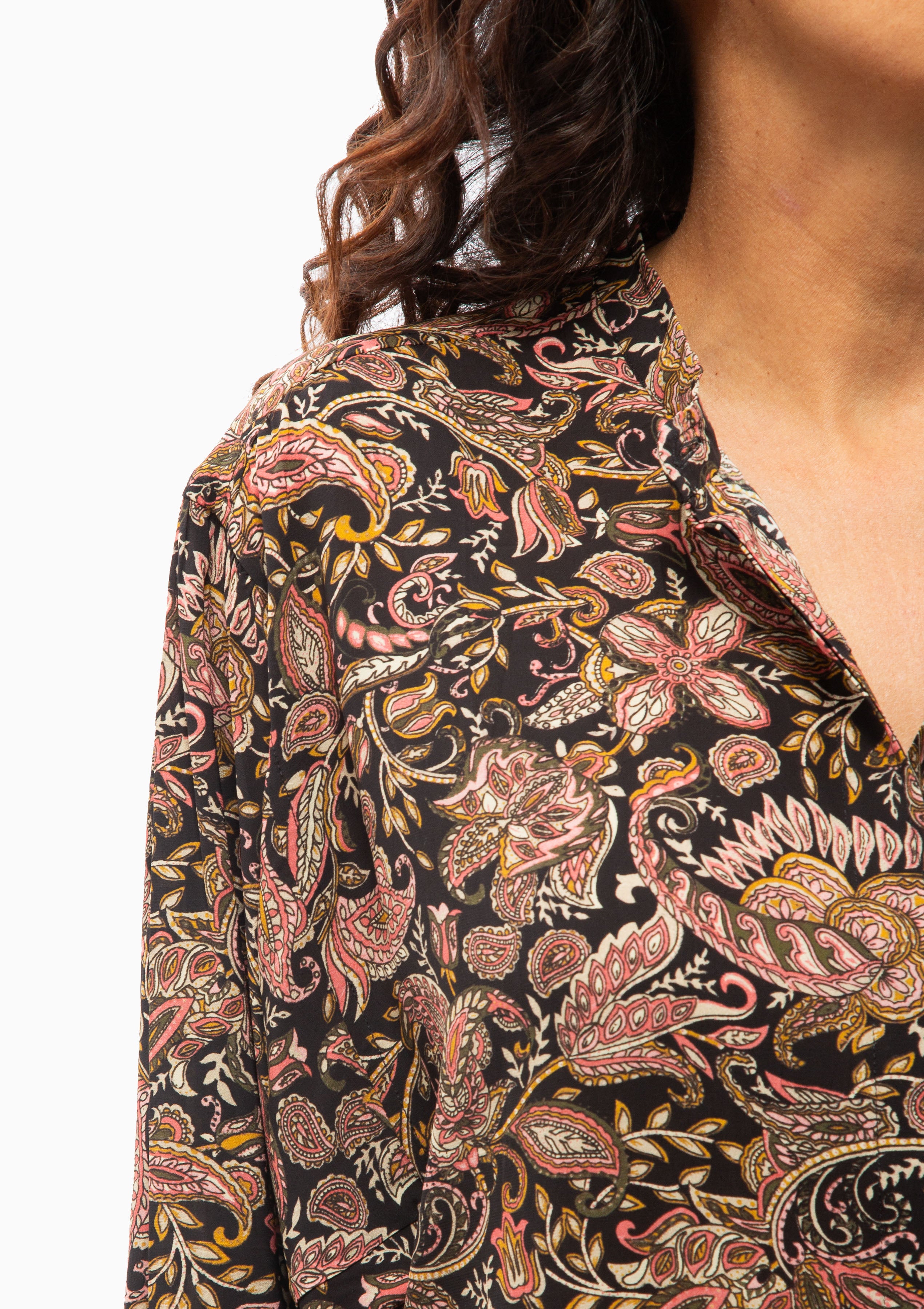 Isabel Marant Étoile | Catchell Shirt | Black/Ochre