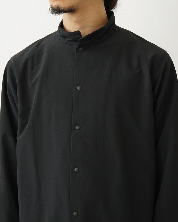 STAND-UP COLLAR - COMFORT SHIRT / BLACK | YAECA (MEN)(ヤエカ