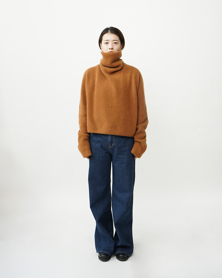 CASHMERE FOX UNIQUE TURTLE / CAMEL | BATONER (WOMEN)(バトナー