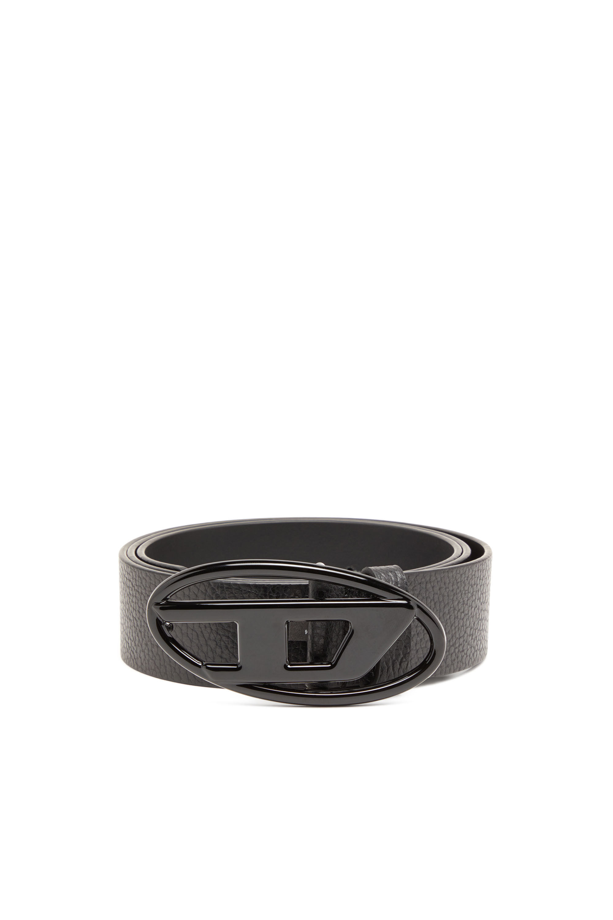 B-1DR 4cm Leather belt with matte buckle｜ブラック｜ウィメンズ｜DIESEL