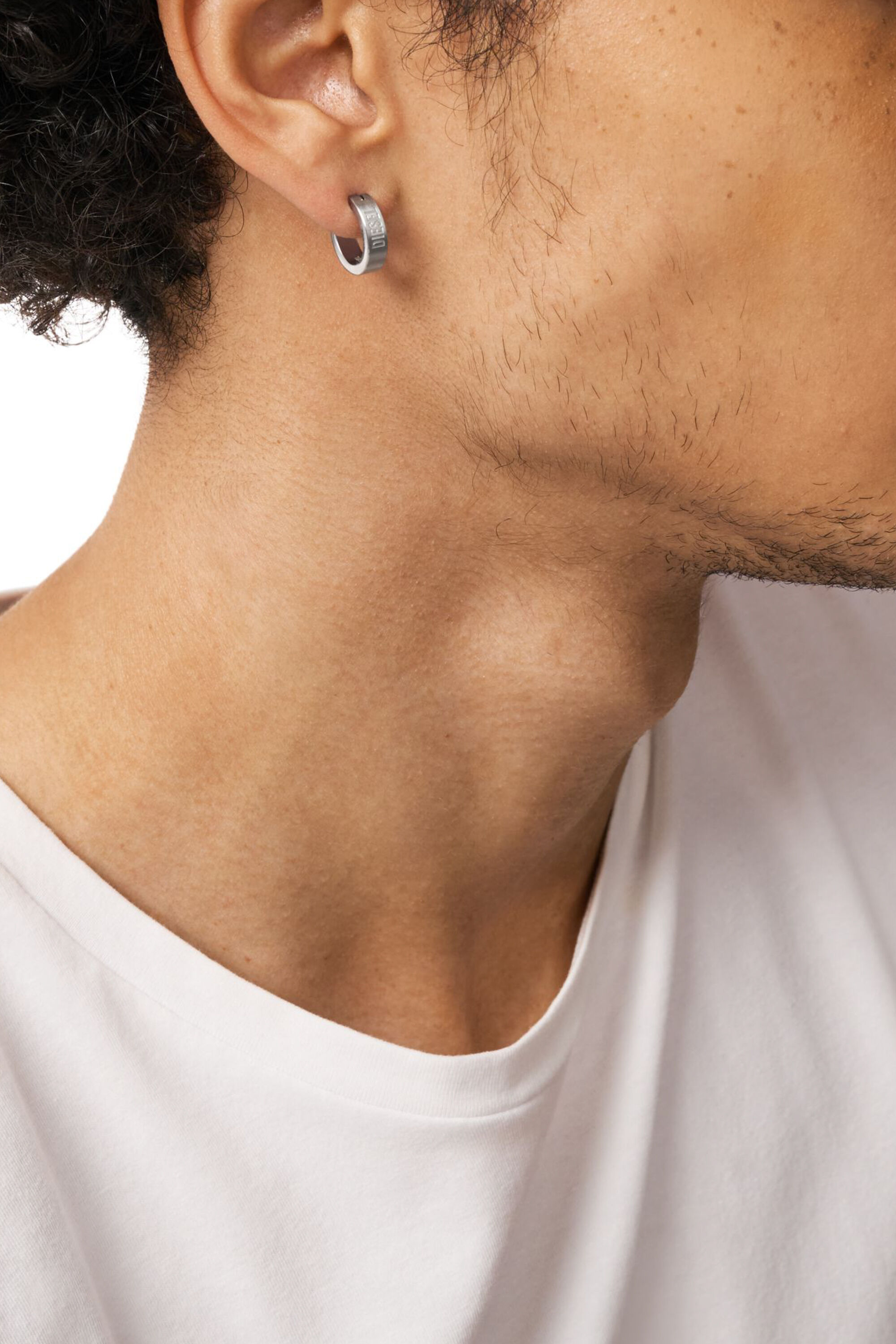 DX1639040 JEWELLERY Stainless steel hoop earring｜シルバー