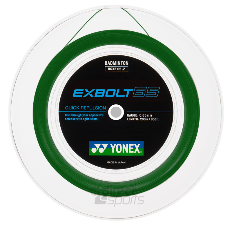 Yonex Exbolt 65 Badminton String 200M Reel Green 4DD3A Badminton Rack