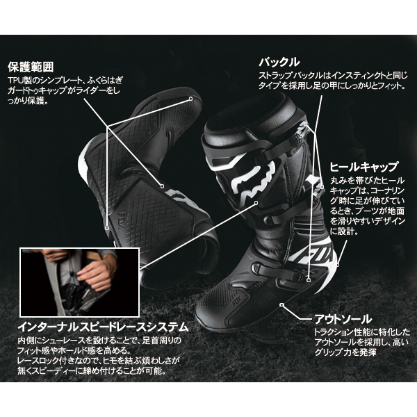 FOX RACING COMP-X ブーツ グレー(2020)| Dirtbikeplus (ダートバイク