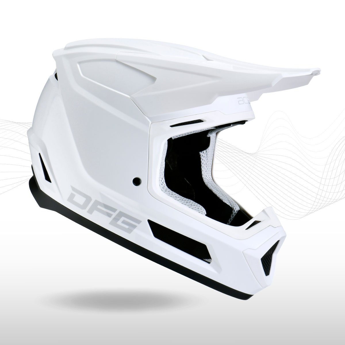 エースヘルメット ブラック/シルバー｜ダートフリーク / DIRTFREAK