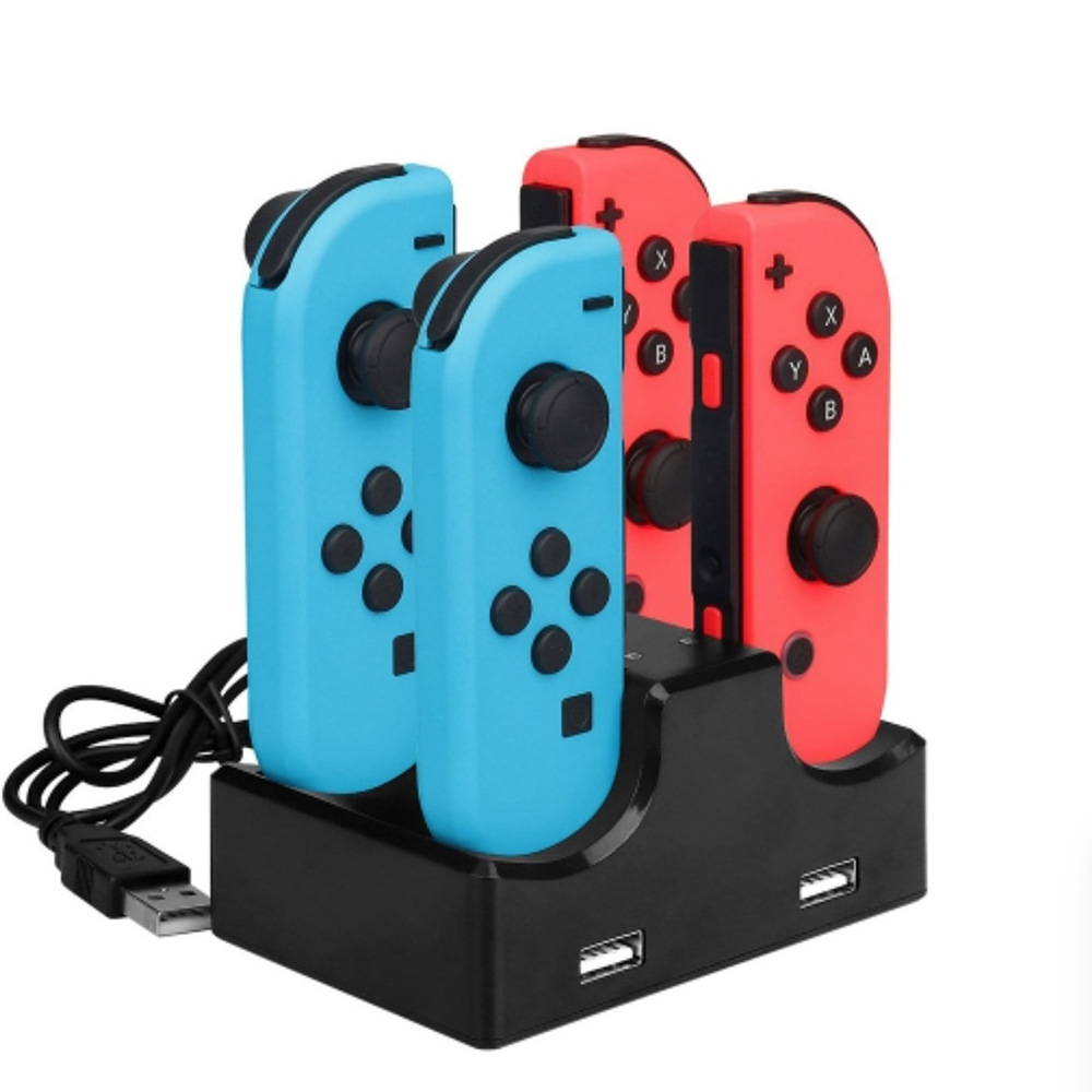 Nintendo Switchコントローラー充電器 + 2ポート USBハブ - Disk House