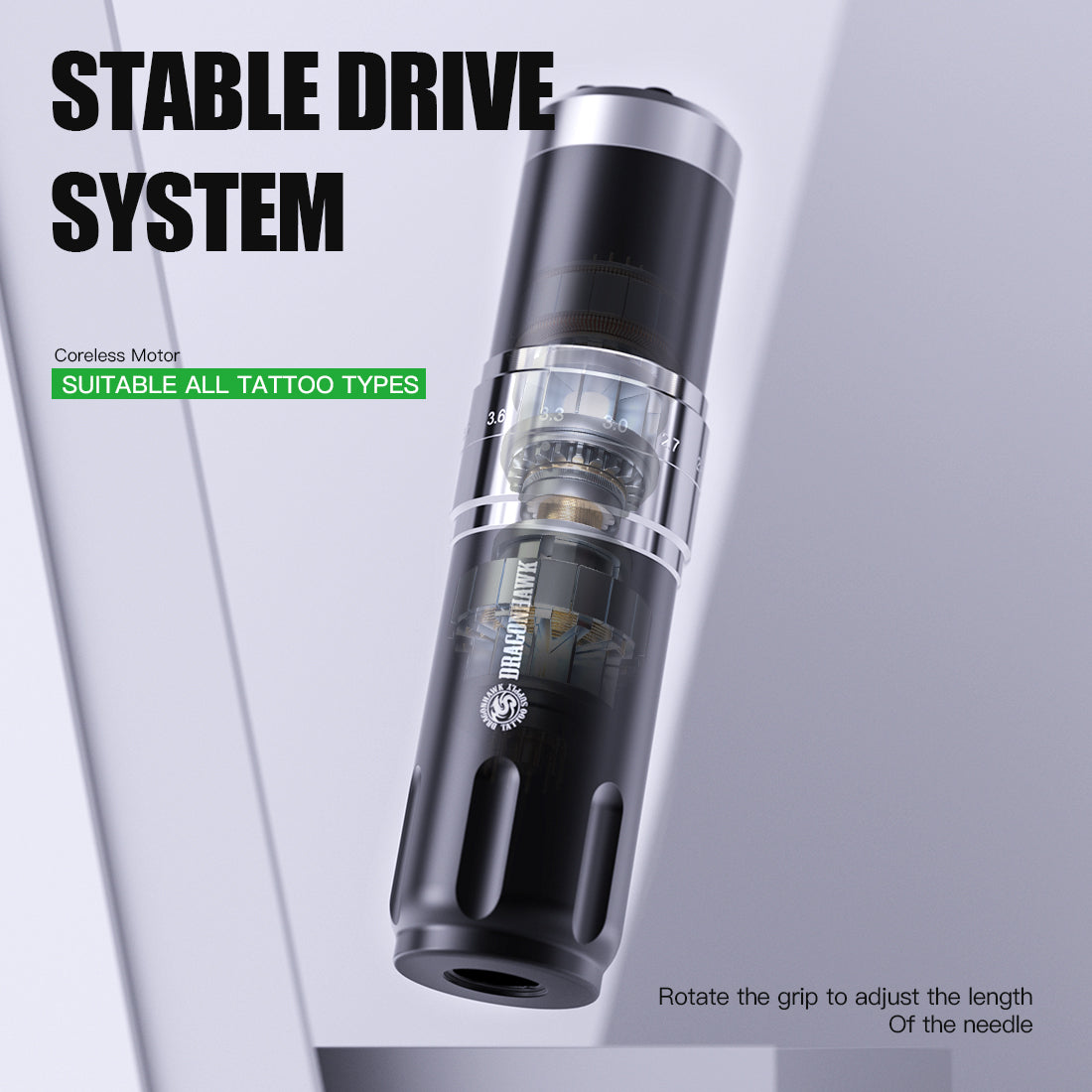 Dragonhawk ワイヤレス タトゥー ペン マシン キット