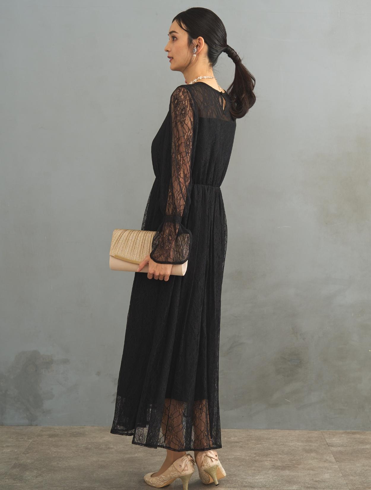 M/L】総レースロングドレス（ブラック）DPSET0426のレンタルページ