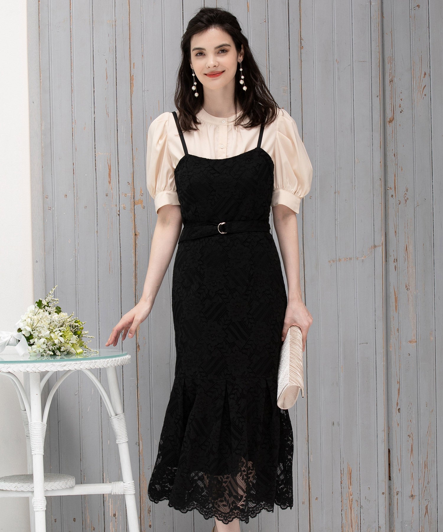 ブラウス ジャンパースカート セット 結婚式 ドレス マーメイド