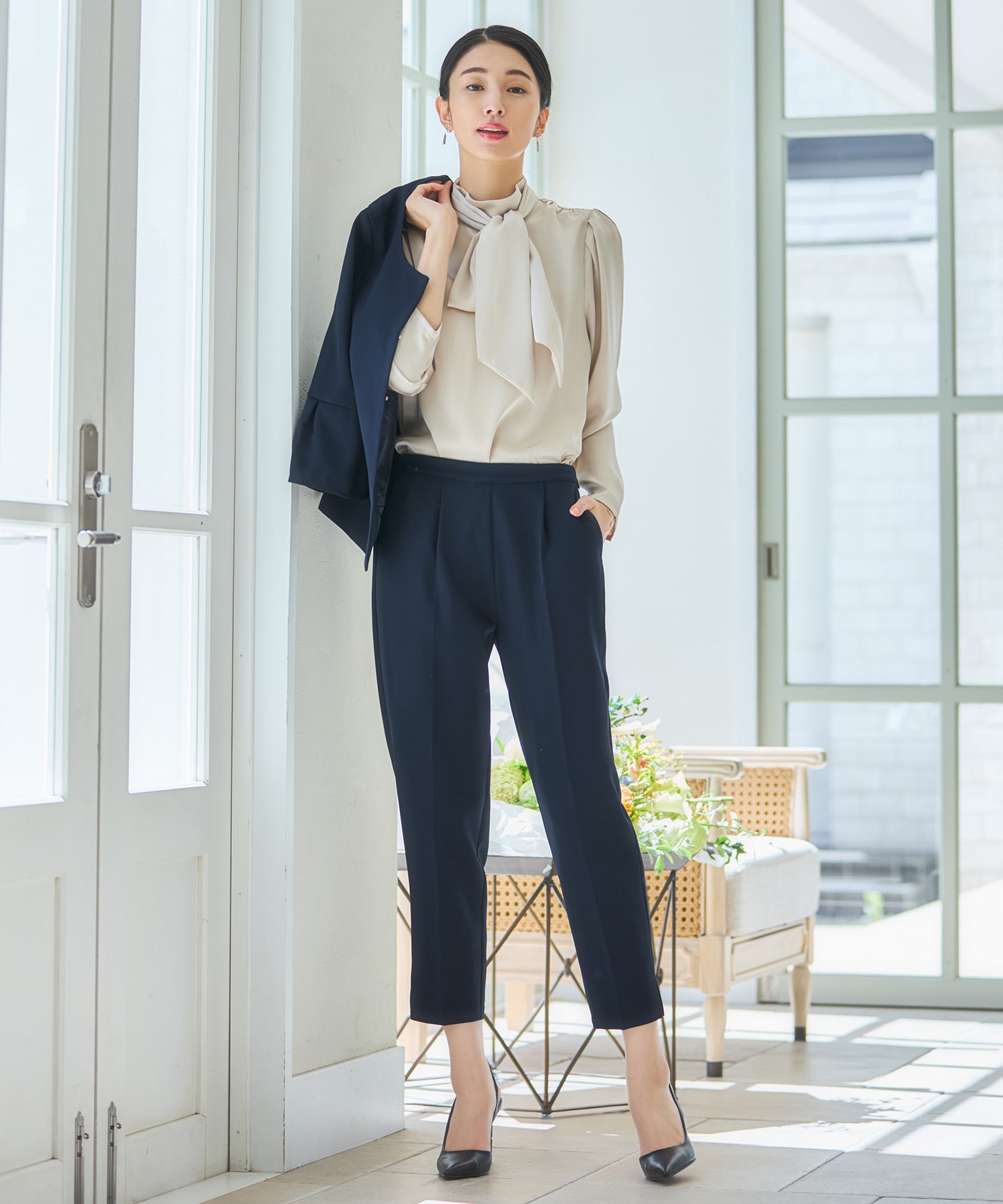 セットアップ レディーススーツ ジャケットdsz0124 ネイビー – [公式