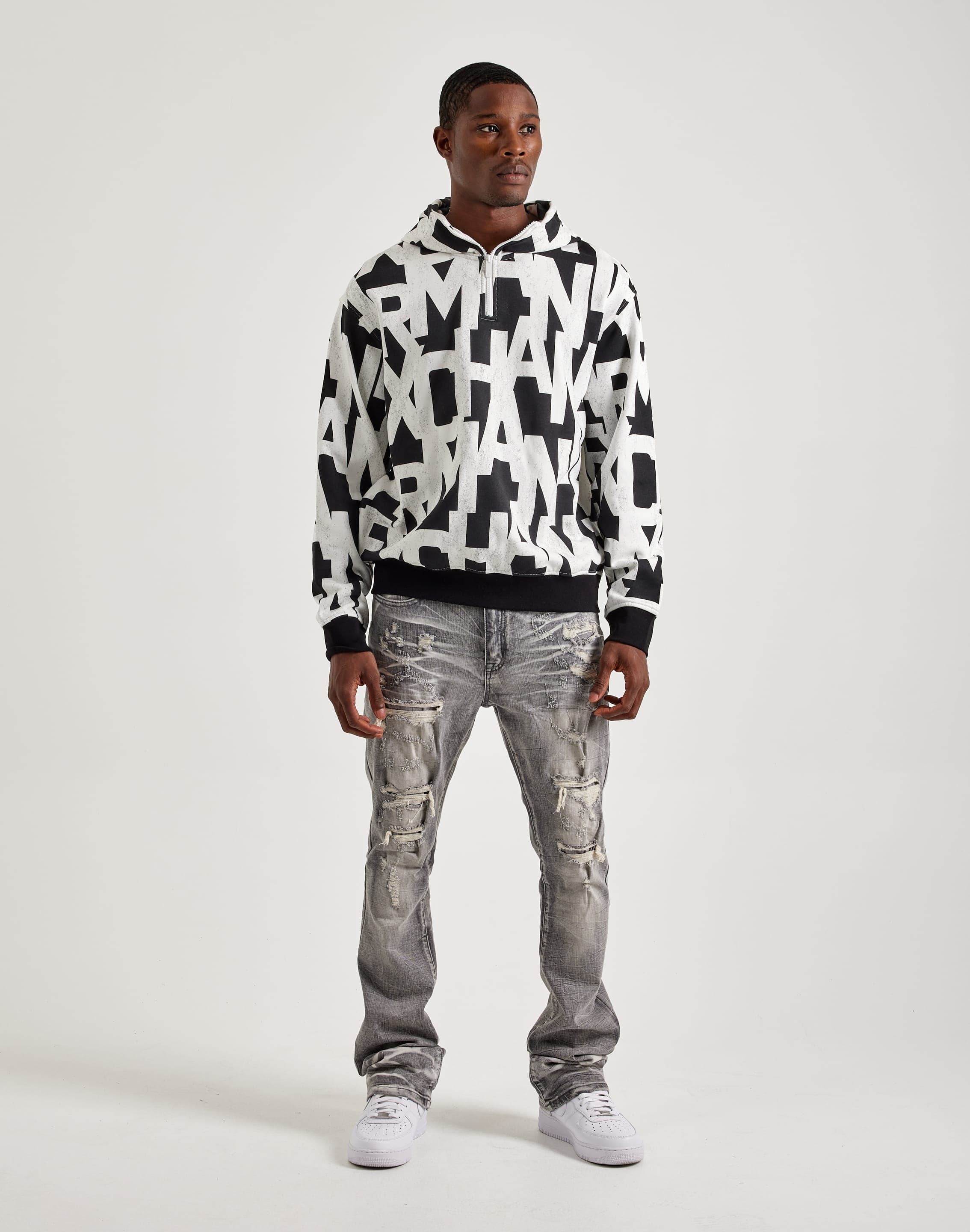 Armani Exchange Allover Print Logo Hoodie – DTLR