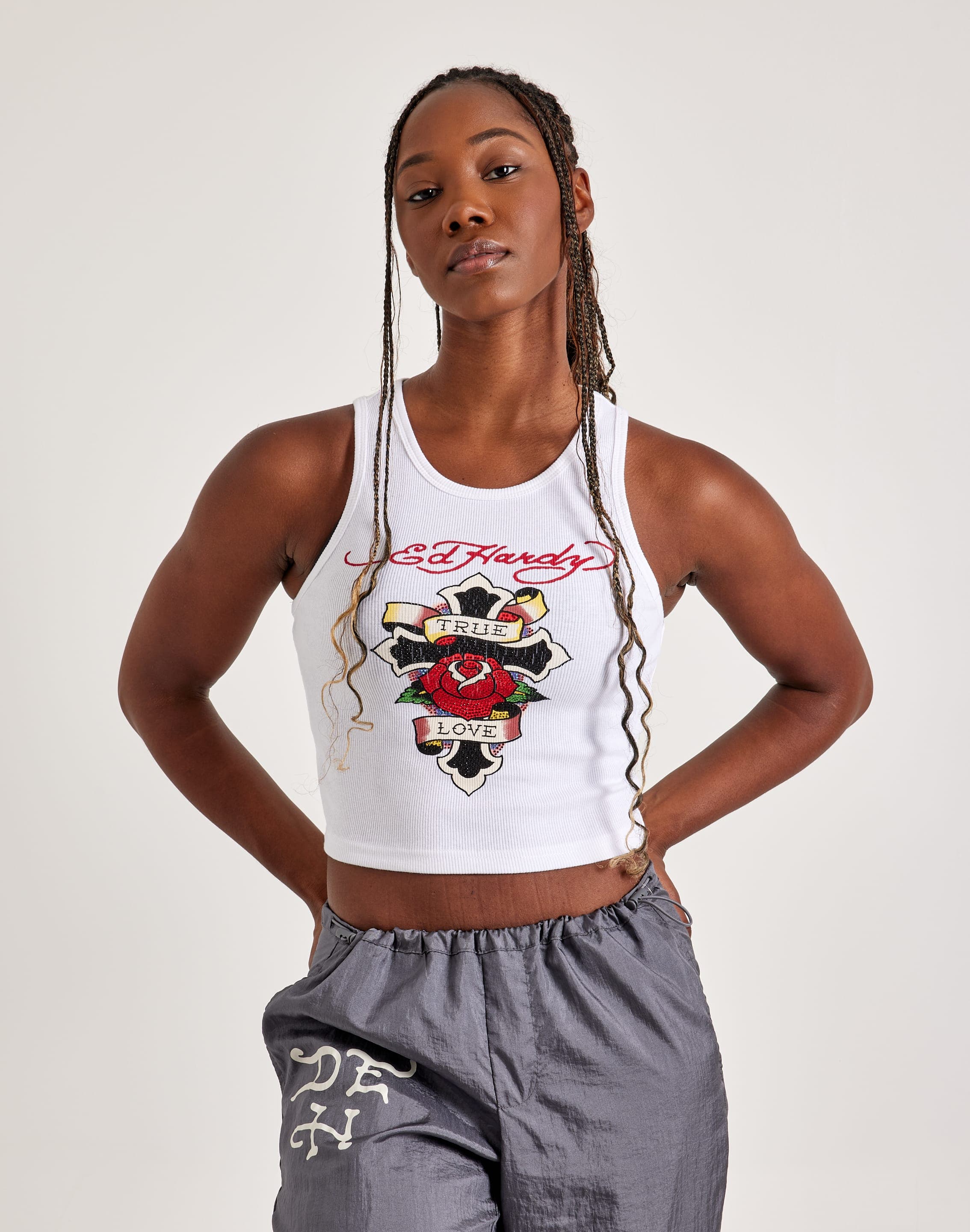 Ed Hardy Cross Rhinestone Tank Top – DTLR