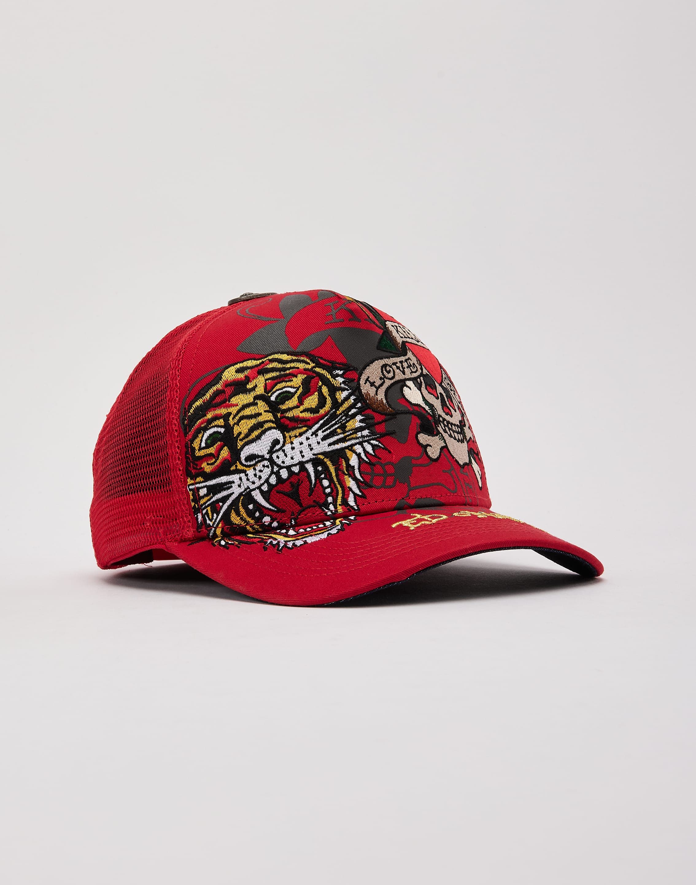 Ed Hardy Tiger Skull Trucker Hat – DTLR