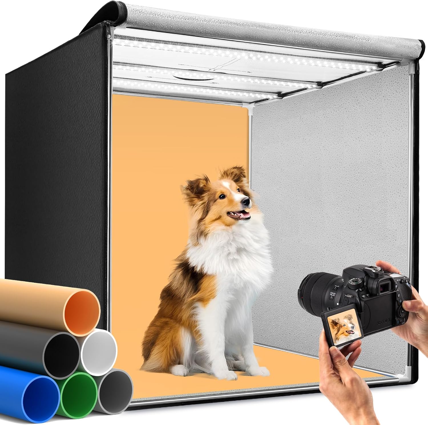 DUCLUS 32×32inch Professional Photo Studio Booth Photobox, Portable 21