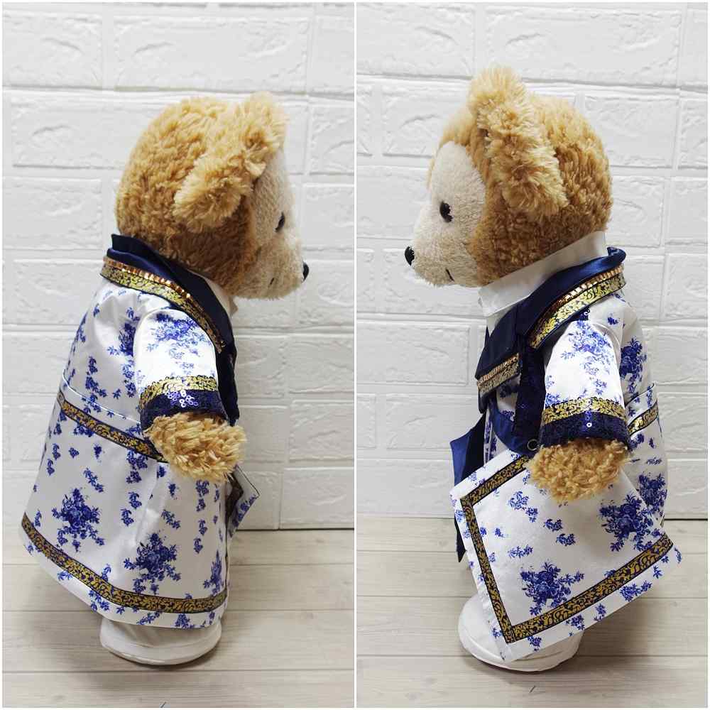 予約受付中】 ダッフィー Sサイズ (身長43cm) ピース 青い花 衣装