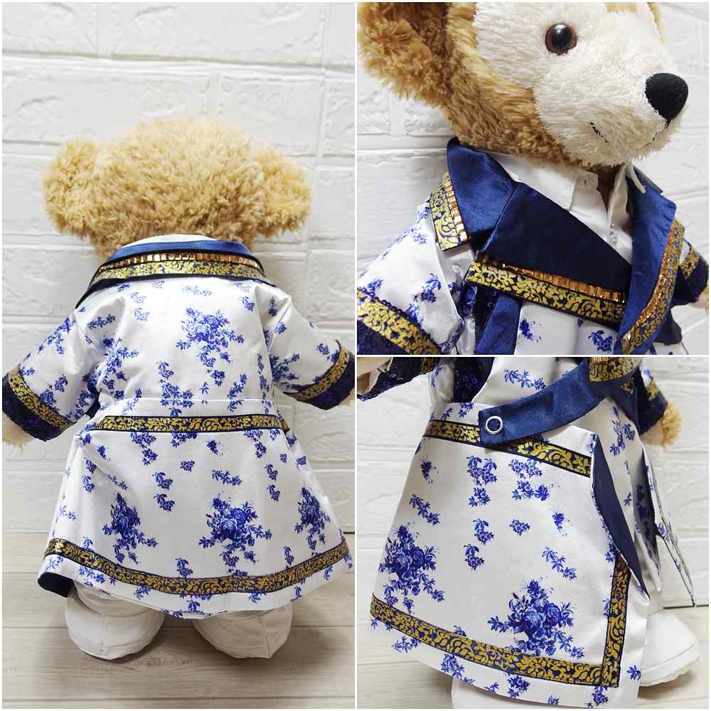 予約受付中】 ダッフィー Sサイズ (身長43cm) ピース 青い花 衣装