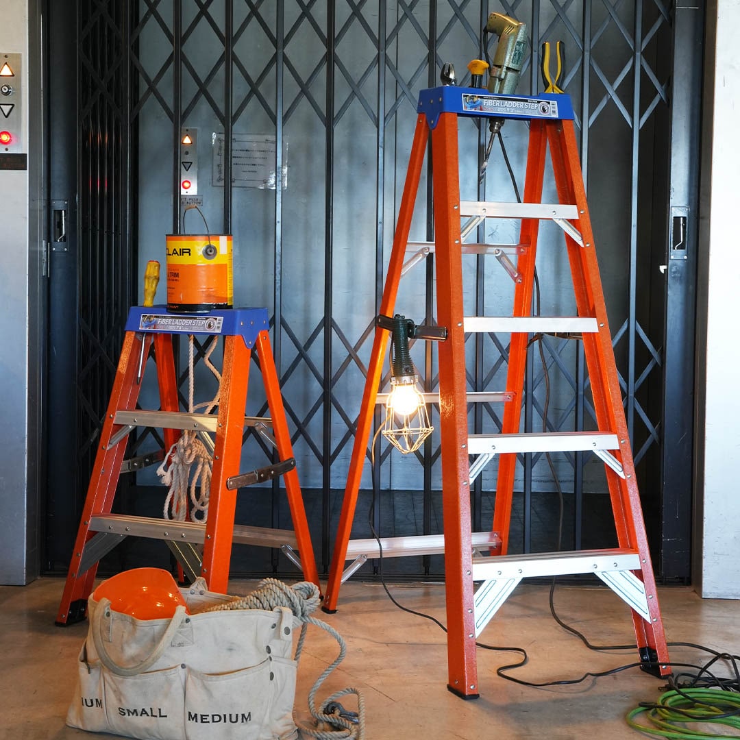 DULTON ONLINE SHOP | FIBER LADDER 3 STEPS ORANGE(3 STEPS ORANGE