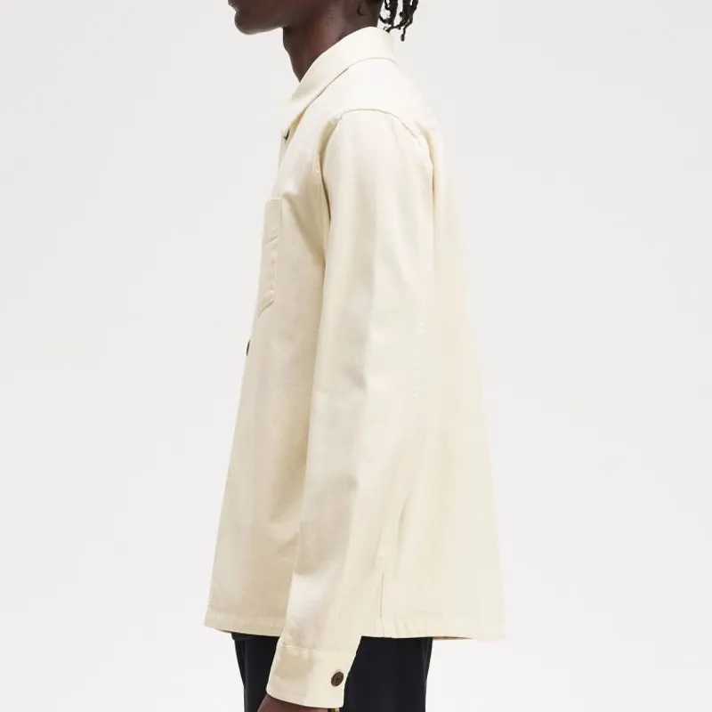 Fred Perry Twill Overshirt - Ecru