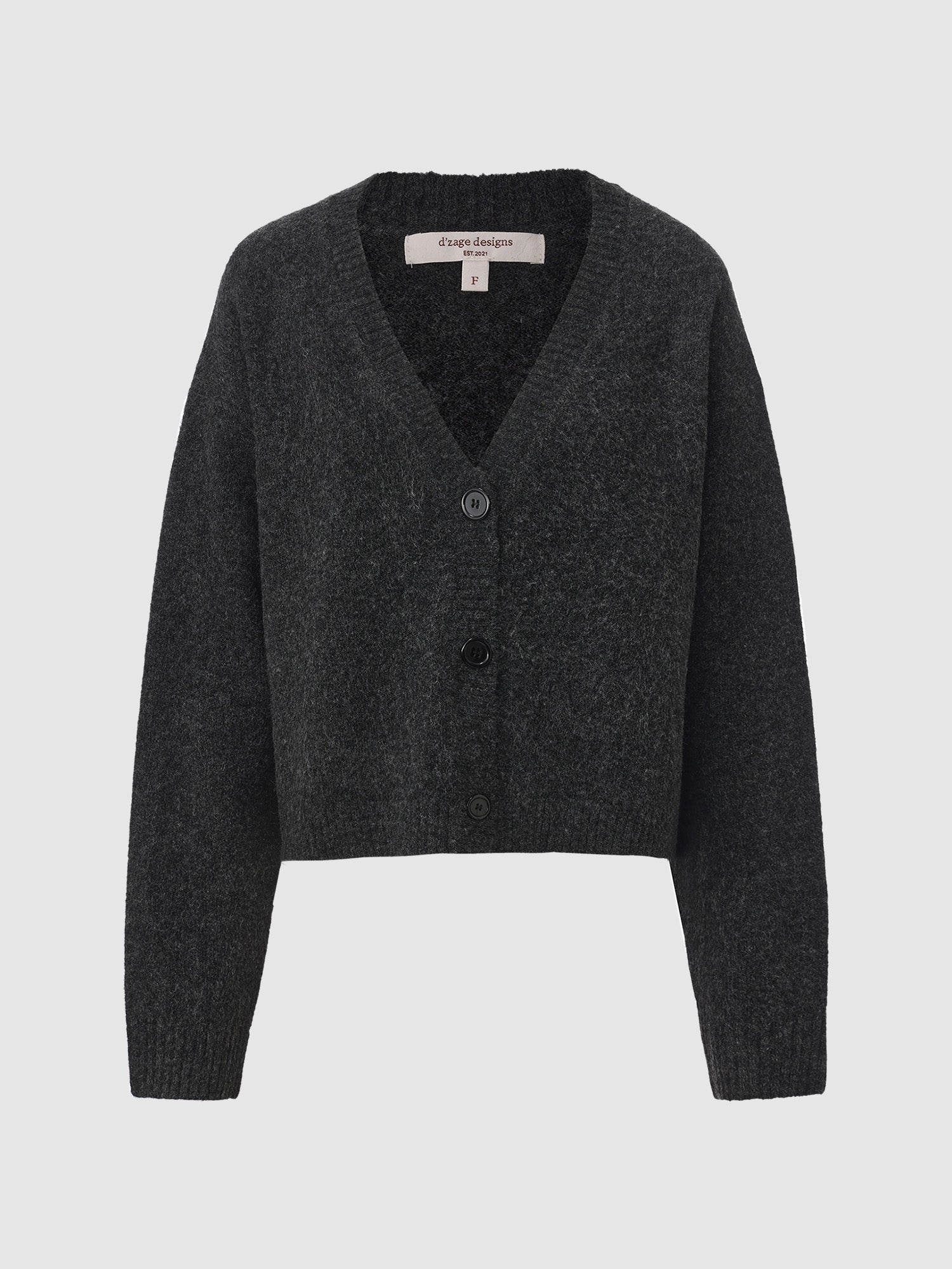 Fluffy Heathered V-Neck Cardigan