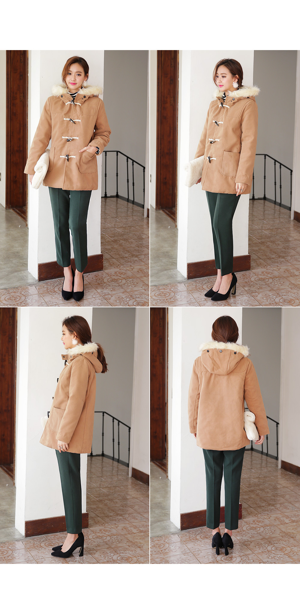 フードファーダッフルコート・全5色 | レディースファッション通販