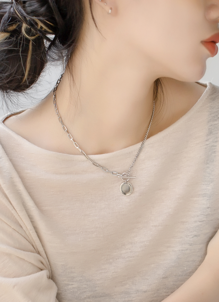 アシメチェーントグルネックレス | レディースファッション通販 - DHOLIC