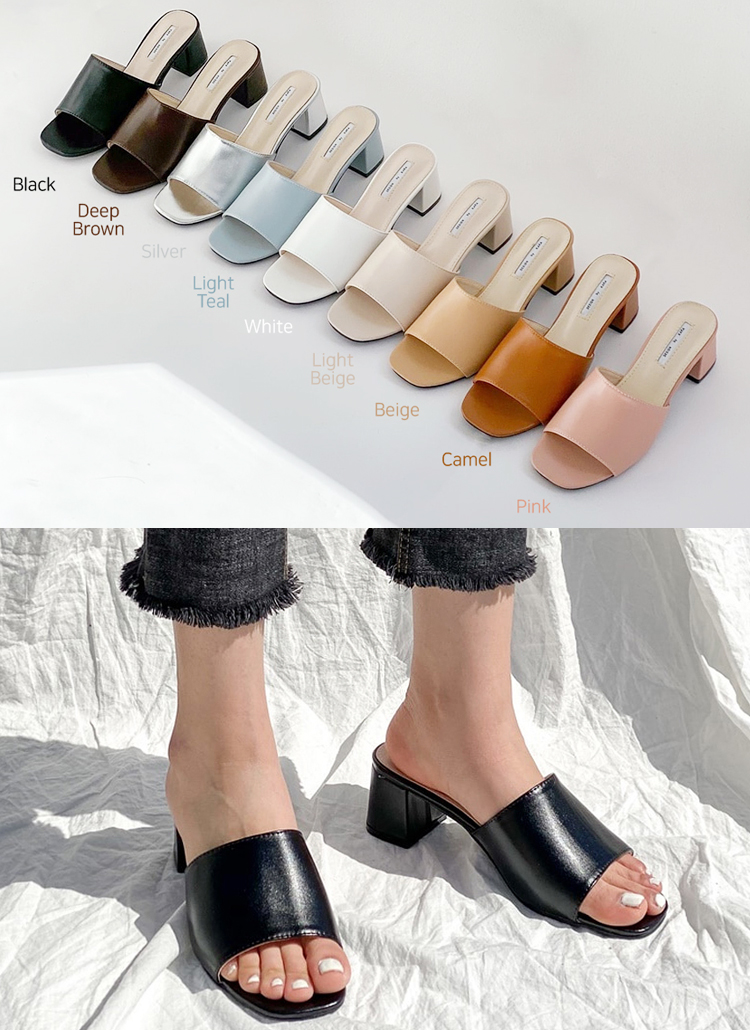 チャンキーヒールミュールサンダル | レディースファッション通販 - DHOLIC