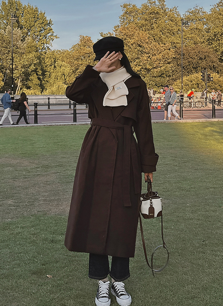 ストラップ付ロングコート | レディースファッション通販 - DHOLIC