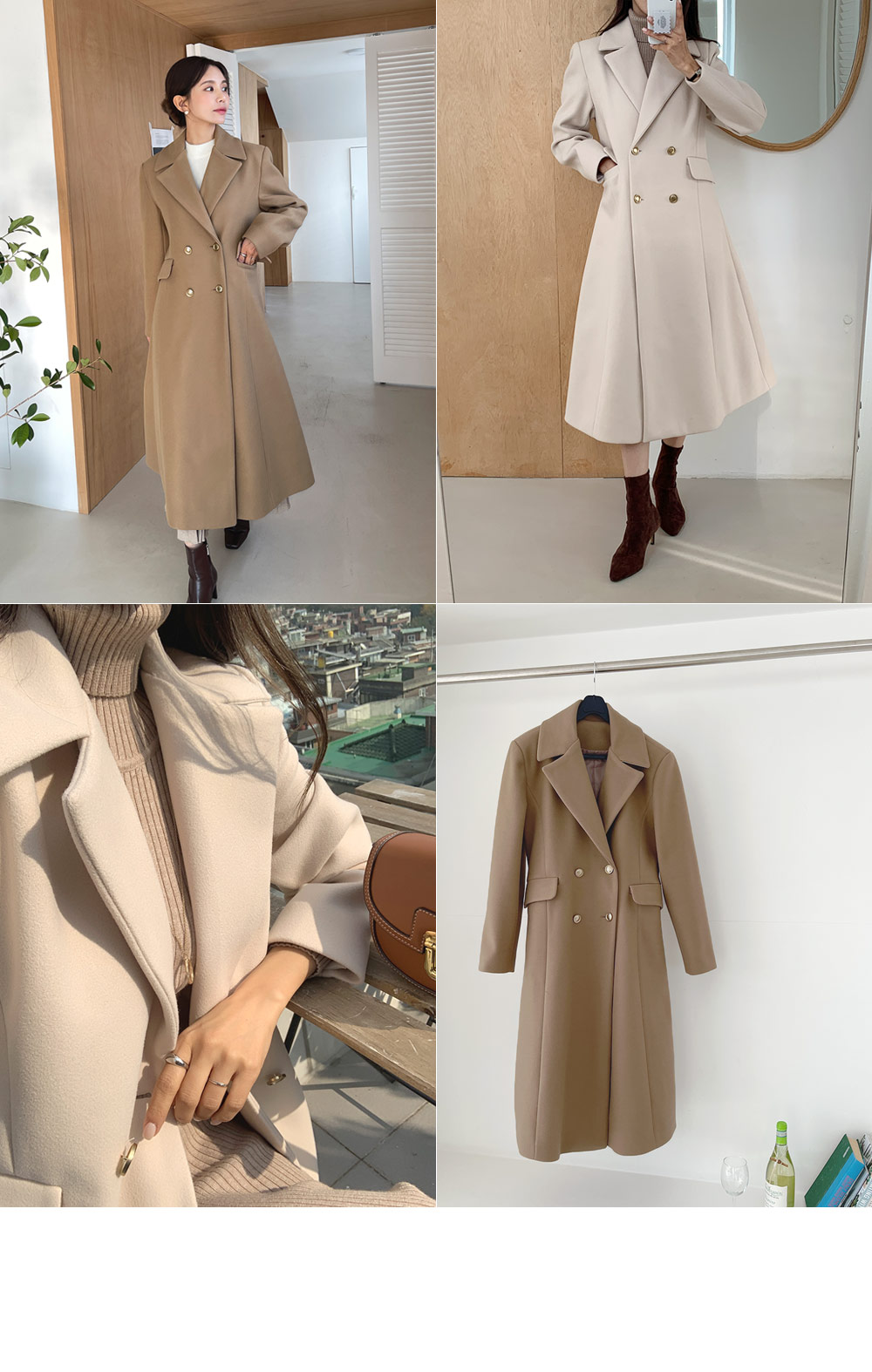 Aラインダブルロングコート | レディースファッション通販 - DHOLIC