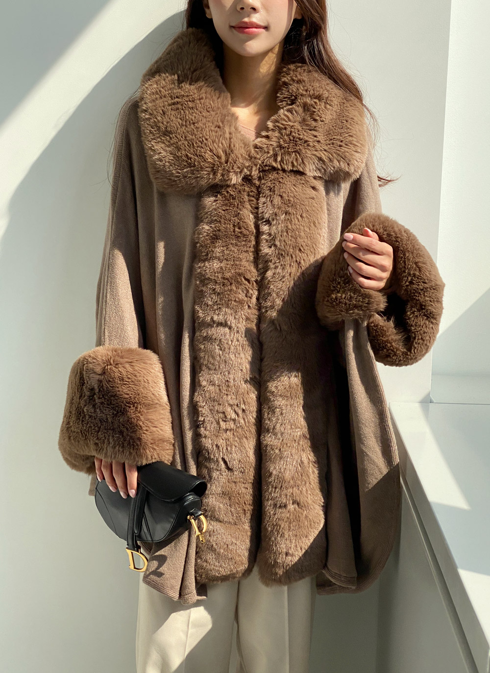 エコファーケープコート | レディースファッション通販 - DHOLIC