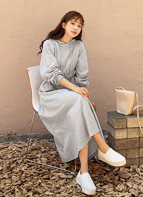 フードスウェットワンピース・全3色 | レディースファッション通販