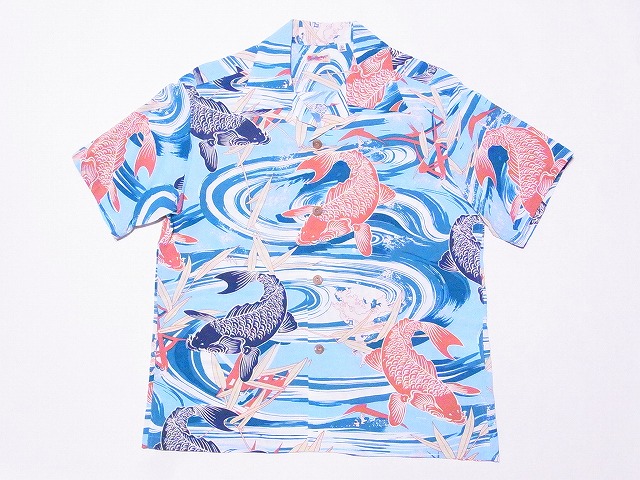 SUN SURF[サンサーフ] アロハシャツ SS38581 CARP コイ 鯉 (ブルー