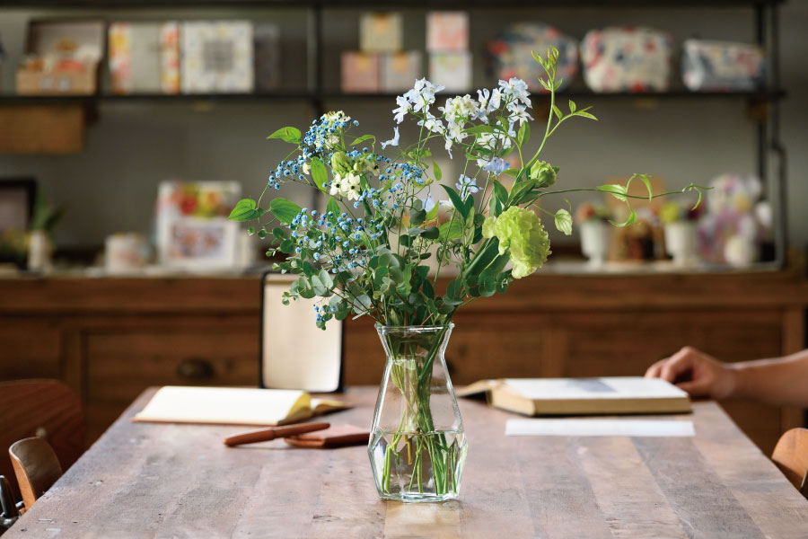 スタンディングガラスフラワーベース-16(W115(100)×D115(87)×H200