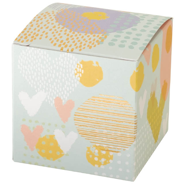 キューブ型ボックス/ブルーハート｜ギフト、ラッピング用品、包装資材