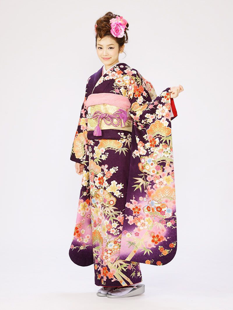 振袖|紫系| 古典|1S2117|対応身長:153-163cm|ｻｲｽﾞ:7号-13号｜全国宅配