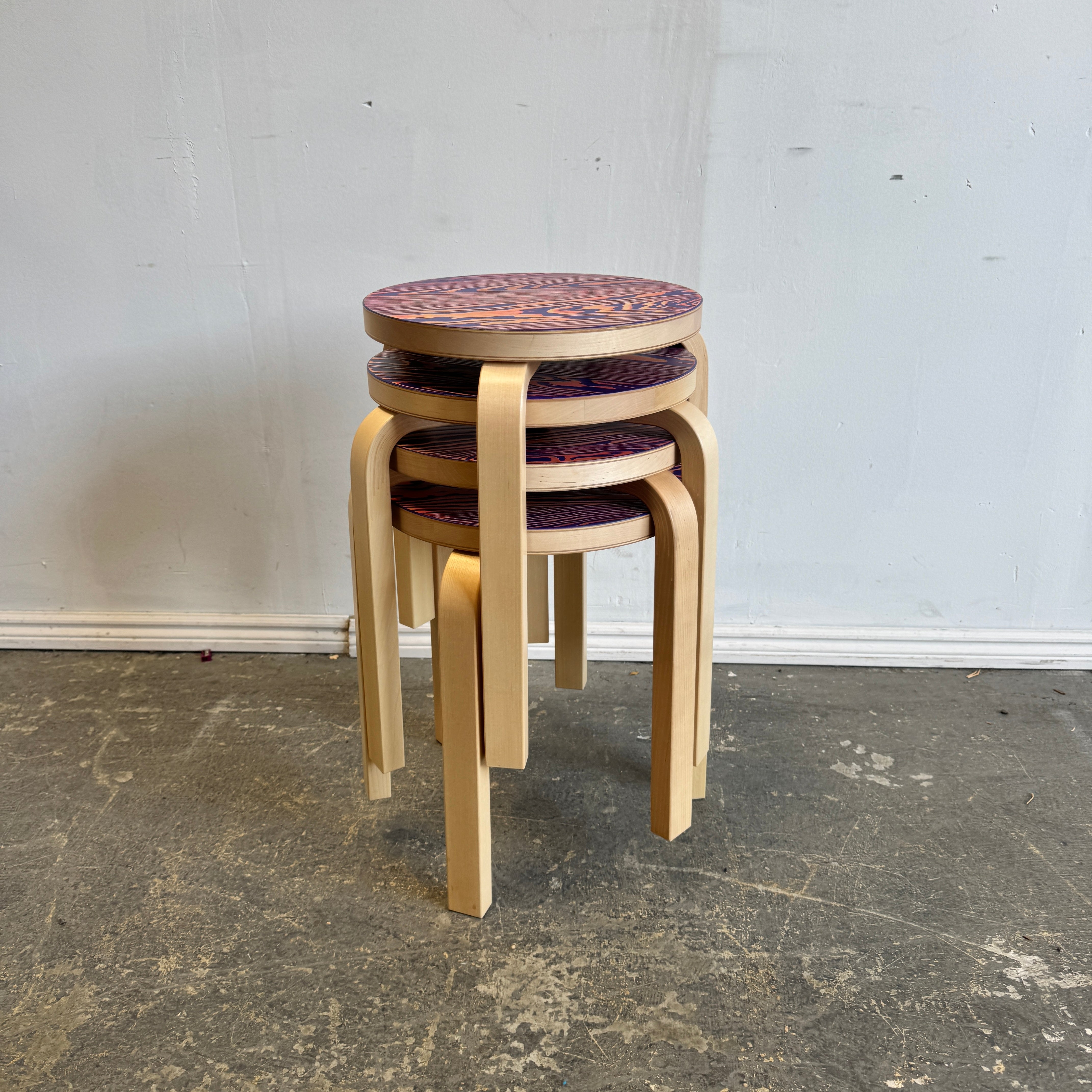 Limited Edition! Artek Aalto ColoRing 60 Stacking Stool by Jo