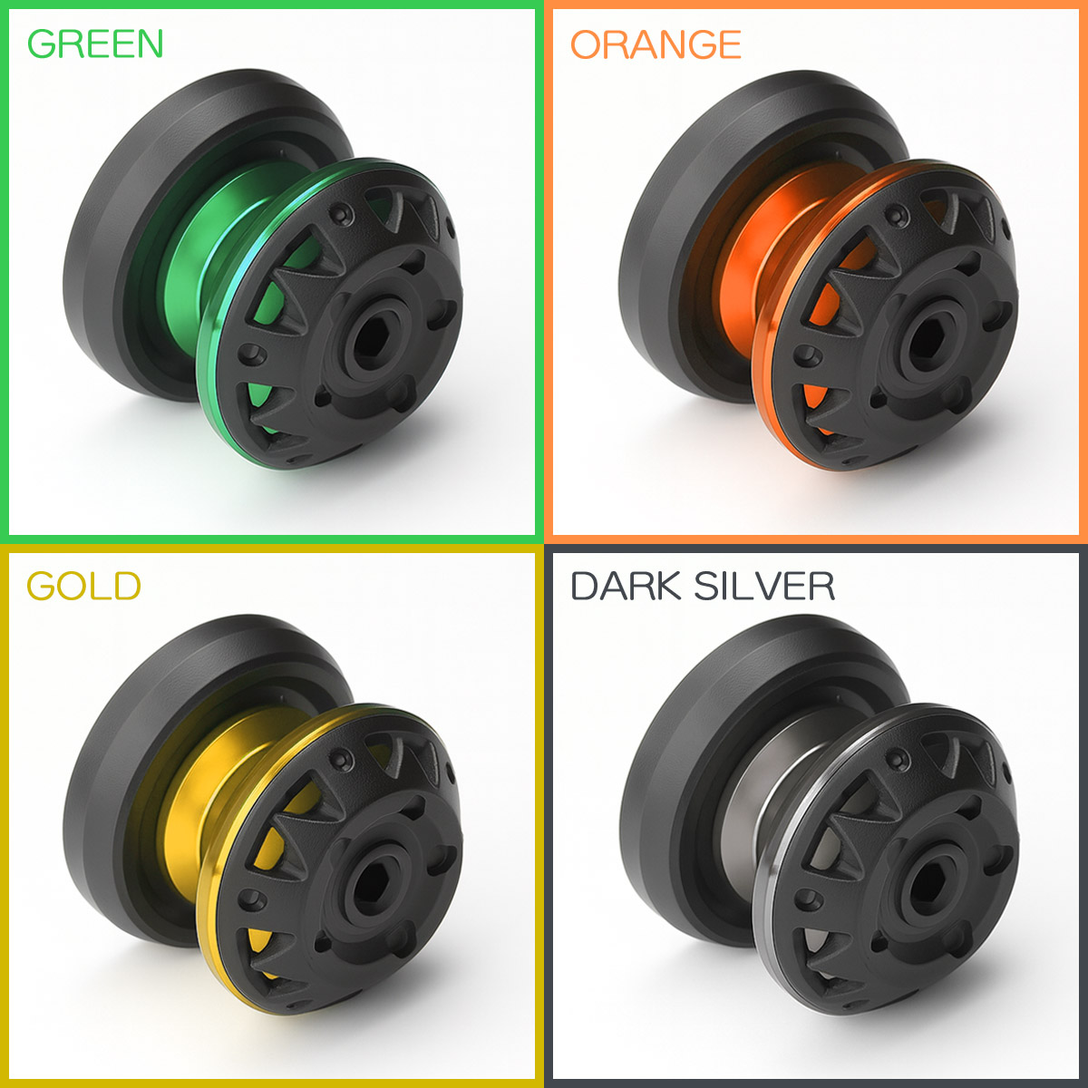 バイク スタンドフック スイングアーム用 M6 リア用 アルミ＆樹脂 左右