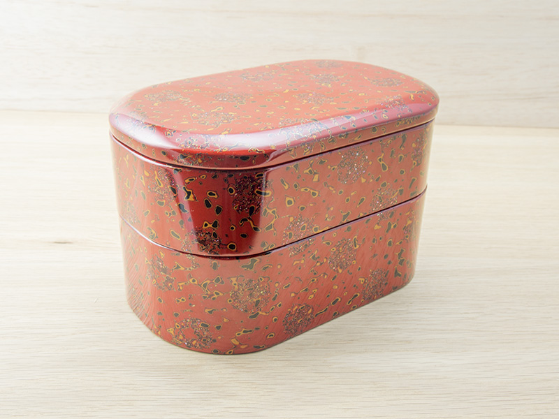 お弁当箱 赤上(3) 微塵貝入り - 津軽塗専門店 恵比須屋