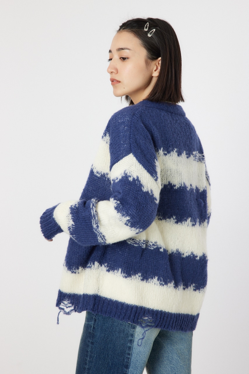 RODEO CROWNS WIDE BOWL | Grunge Border Knit カーディガン (ニット