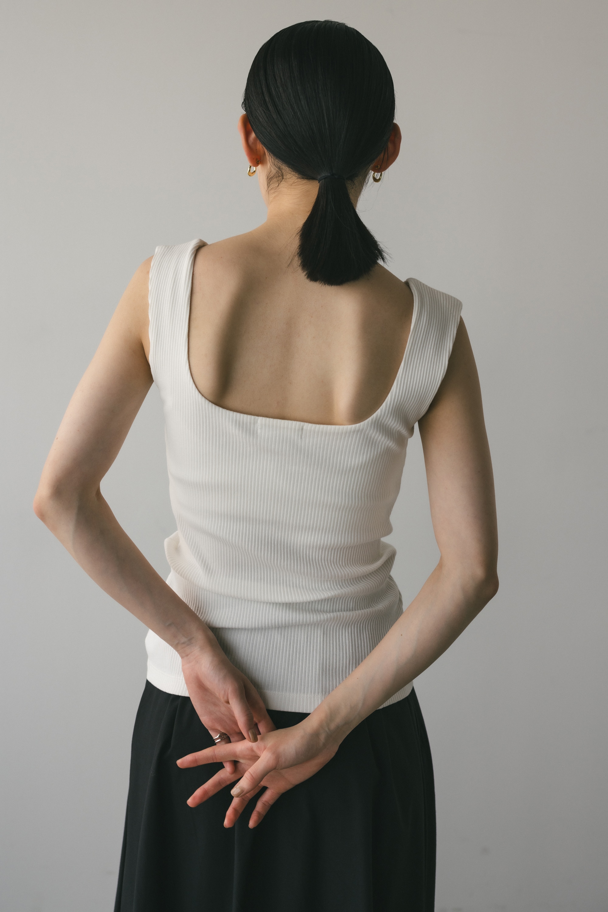 STYLEMIXER | スクエアリブタンクトップ (タンクトップ ) |SHEL'TTER