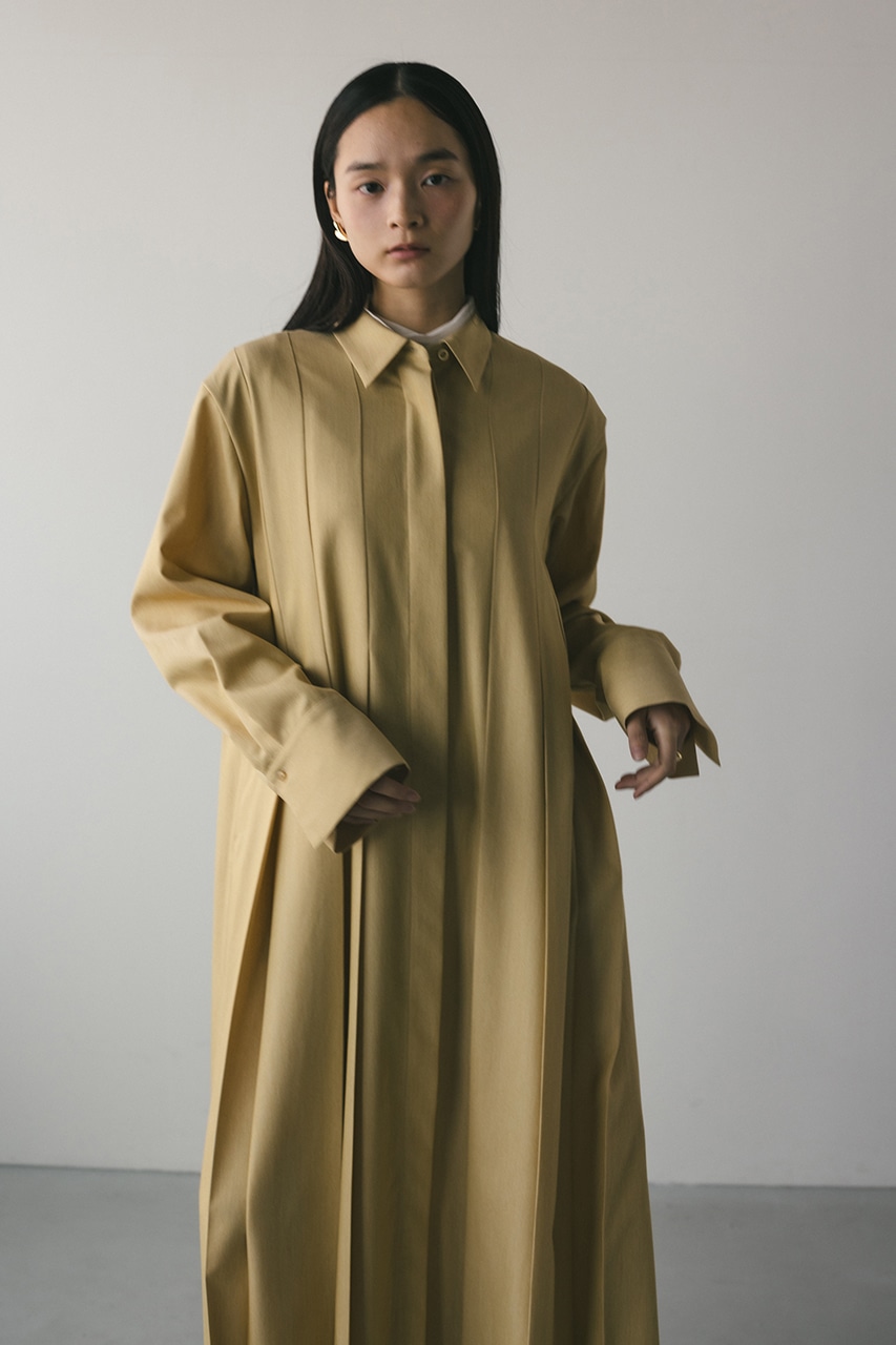 STYLEMIXER | ワイドプリーツシャツワンピース (ワンピース(ロング