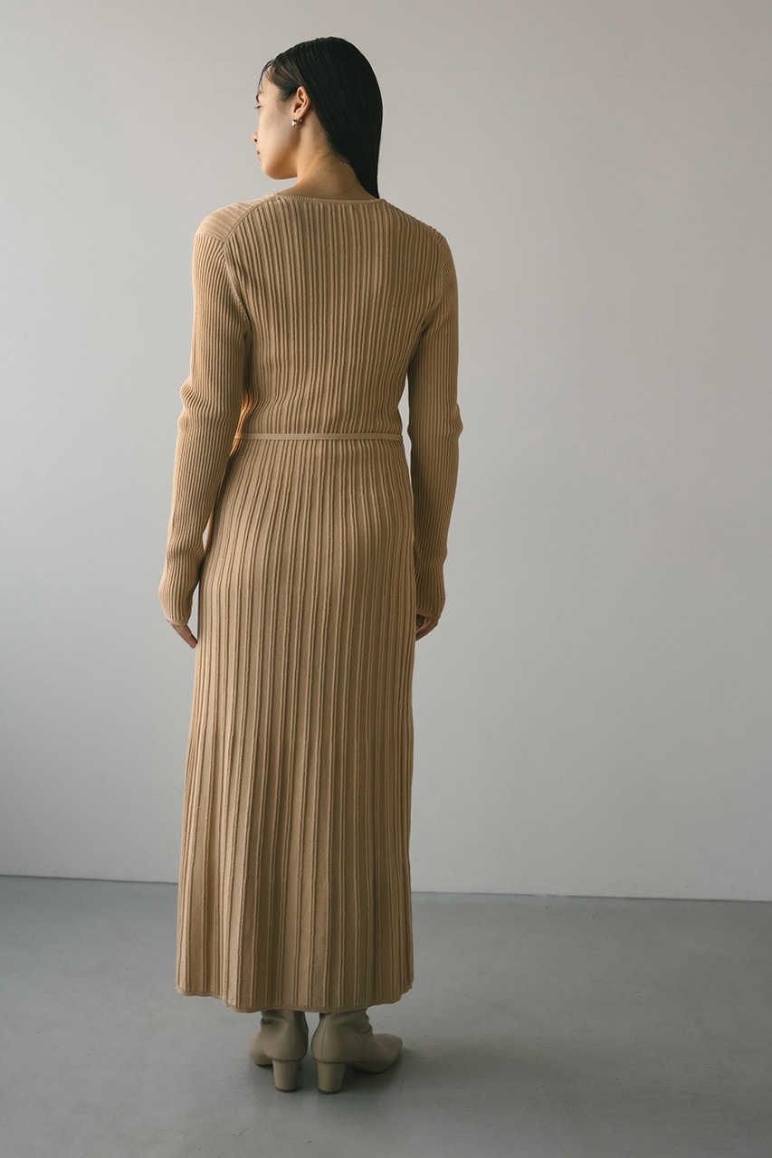 STYLEMIXER | チェンジリブニットフレアワンピース (ワンピース(ロング